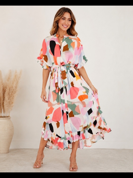 Anthropologie Dresses & Skirts - Anthropologie Corey Lynn Calter Anthropologie Soho Abstract Shirtdress Large